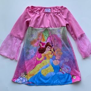 Pink Disney Princess Nightgown 2T